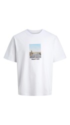 Ανδρικό T-Shirt Jack & Jones Jornorrebro Photo Tee SS Crew Neck LN 12291022 Bright White
