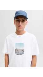 Ανδρικό T-Shirt Jack & Jones Jornorrebro Photo Tee SS Crew Neck LN 12291022 Bright White