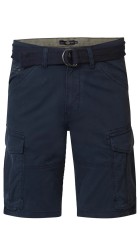 Ανδρική Βερμούδα Ελαστική Cargo Petrol M-1040-SHO536-5178 Μπλε