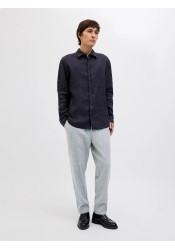 Ανδρικό Λινό Παντελόνι Jack & Jones Jpstace Breeze Jogger SN 12229699 Blue Indigo