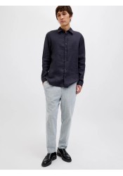 Ανδρικό Λινό Παντελόνι Jack & Jones Jpstace Breeze Jogger SN 12229699 Blue Indigo