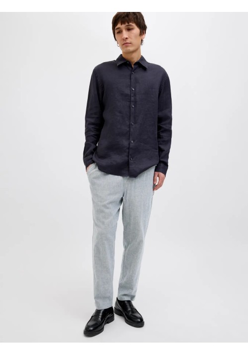 Ανδρικό Λινό Παντελόνι Jack & Jones Jpstace Breeze Jogger SN 12229699 Blue Indigo
