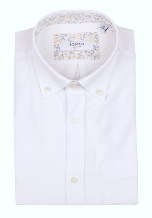 Ανδρικό Πουκάμισο Λινό Boston 119-1 Λευκό