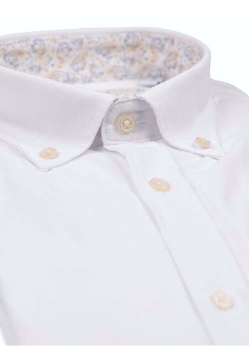 Ανδρικό Πουκάμισο Λινό Boston 119-1 Λευκό