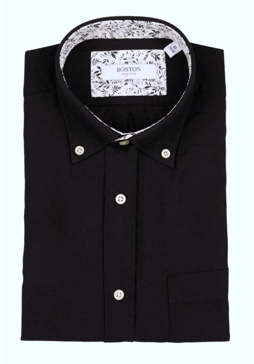 Ανδρικό Πουκάμισο Λινό Boston 119-9 Μαύρο