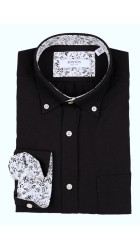 Ανδρικό Πουκάμισο Λινό Boston 119-9 Μαύρο