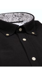 Ανδρικό Πουκάμισο Λινό Boston 119-9 Μαύρο