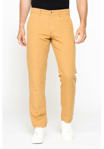 Ανδρικό Παντελόνι Λινό Chino Carrera 6241285A-181 Κίτρινο