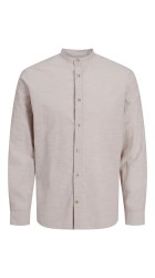 Ανδρικό Πουκάμισο Λινό Jack & Jones JJESummer Band Shirt LS SN 12269319 Crockery