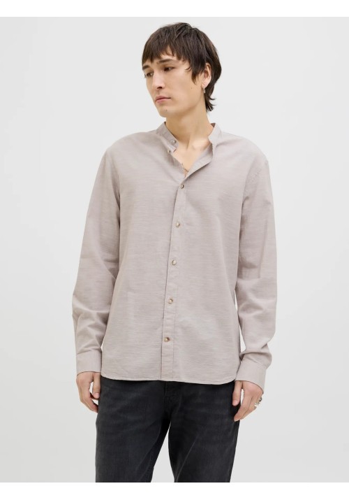 Ανδρικό Πουκάμισο Λινό Jack & Jones JJESummer Band Shirt LS SN 12269319 Crockery