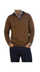 Ανδρικό Πουλόβερ με Φερμουάρ Gnious 21300187-6529 Καφέ