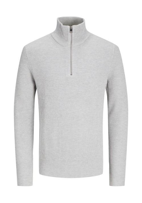 Ανδρικό Πλεκτό Jack & Jones JJEPerfect Knit Half Zip SN 12257773 Light Grey Melange