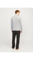 Ανδρικό Πλεκτό Jack & Jones JJEPerfect Knit Half Zip SN 12257773 Light Grey Melange