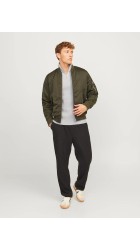 Ανδρικό Πλεκτό Jack & Jones JJEPerfect Knit Half Zip SN 12257773 Light Grey Melange