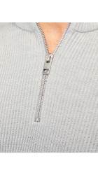 Ανδρικό Πλεκτό Jack & Jones JJEPerfect Knit Half Zip SN 12257773 Light Grey Melange