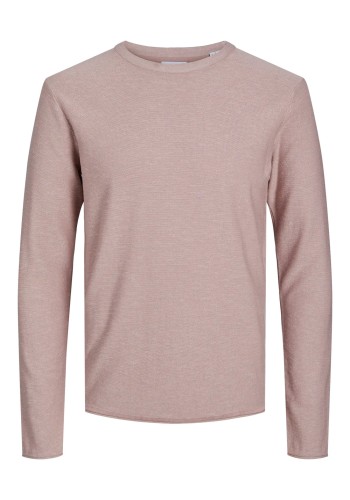 Ανδρικό Πλεκτό Λινό Jack & Jones Jwhsummer Knit Crew Neck 12254765 Deauville Mauve