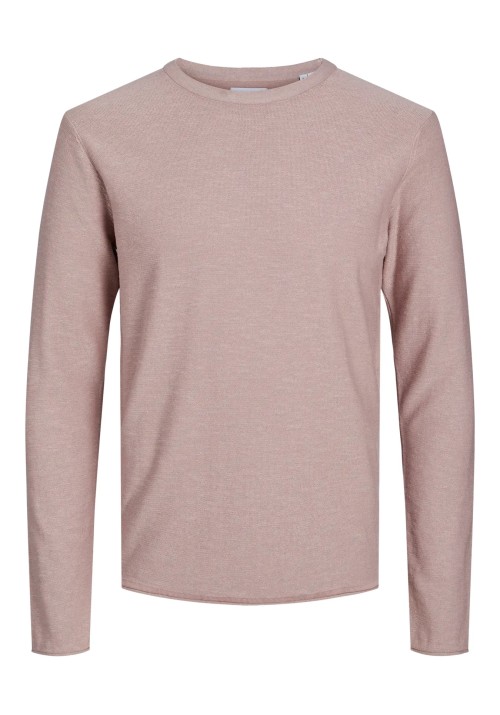 Ανδρικό Πλεκτό Λινό Jack & Jones Jwhsummer Knit Crew Neck 12254765 Deauville Mauve