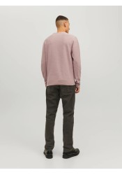 Ανδρικό Πλεκτό Λινό Jack & Jones Jwhsummer Knit Crew Neck 12254765 Deauville Mauve