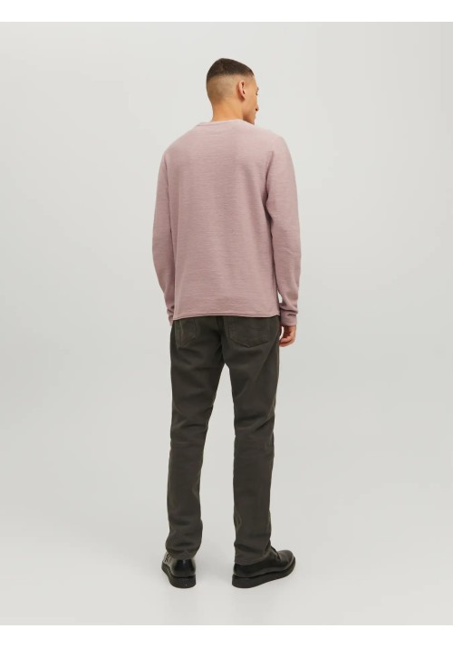 Ανδρικό Πλεκτό Λινό Jack & Jones Jwhsummer Knit Crew Neck 12254765 Deauville Mauve
