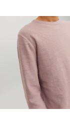 Ανδρικό Πλεκτό Λινό Jack & Jones Jwhsummer Knit Crew Neck 12254765 Deauville Mauve