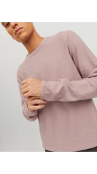 Ανδρικό Πλεκτό Λινό Jack & Jones Jwhsummer Knit Crew Neck 12254765 Deauville Mauve