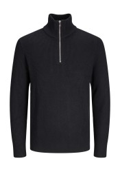 Ανδρικό Πλεκτό Jack & Jones JJEPerfect Knit Half Zip SN 12257773 Μαύρο