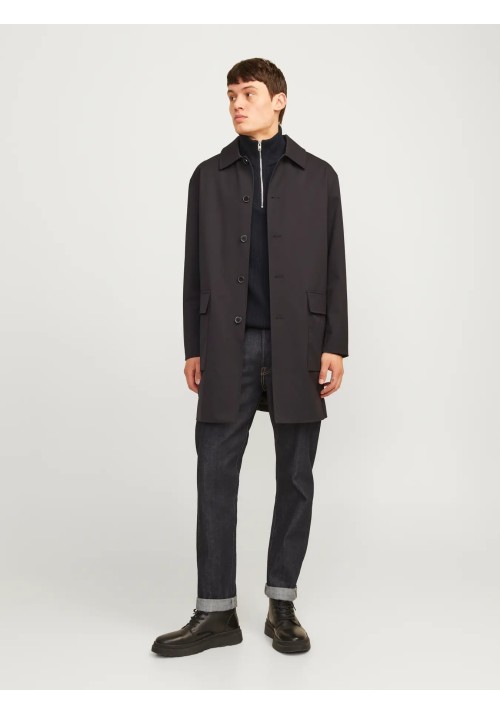 Ανδρικό Πλεκτό Jack & Jones JJEPerfect Knit Half Zip SN 12257773 Μαύρο