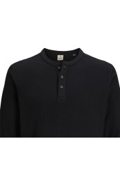 Ανδρική Μπλούζα Βαμβακερή Jack & Jones JPRBlutyrell LS Henley Tee 12266583 Black Ανδρική Μπλούζα Βαμβακερή Jack & Jones JPRBlutyrell LS Henley Tee 12266583 Black