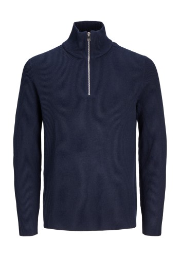 Ανδρικό Πλεκτό Jack & Jones JJEPerfect Knit Half Zip SN 12257773 Μπλε