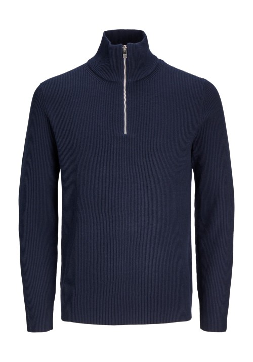 Ανδρικό Πλεκτό Jack & Jones JJEPerfect Knit Half Zip SN 12257773 Μπλε