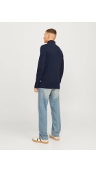 Ανδρικό Πλεκτό Jack & Jones JJEPerfect Knit Half Zip SN 12257773 Μπλε