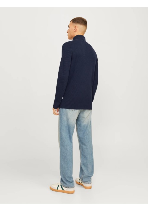 Ανδρικό Πλεκτό Jack & Jones JJEPerfect Knit Half Zip SN 12257773 Μπλε