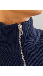 Ανδρικό Πλεκτό Jack & Jones JJEPerfect Knit Half Zip SN 12257773 Μπλε