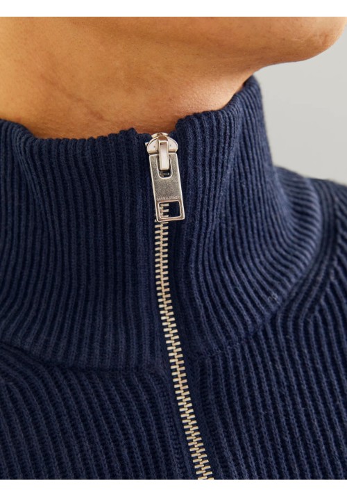 Ανδρικό Πλεκτό Jack & Jones JJEPerfect Knit Half Zip SN 12257773 Μπλε