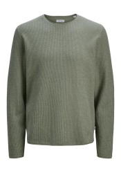 Ανδρικό Πλεκτό Βαμβακερό Jack & Jones Jjecooper Knit Crew Neck Noos 12258407 Iceberg Green