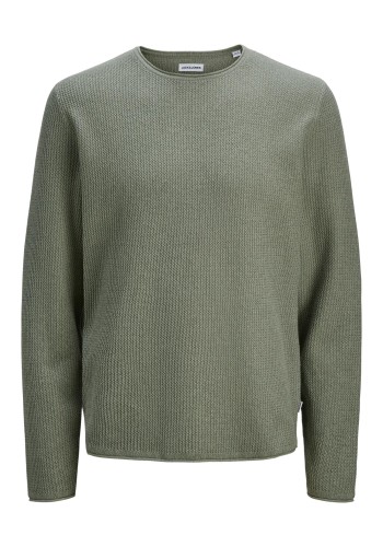 Ανδρικό Πλεκτό Βαμβακερό Jack & Jones Jjecooper Knit Crew Neck Noos 12258407 Iceberg Green