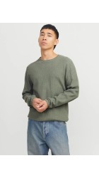 Ανδρικό Πλεκτό Βαμβακερό Jack & Jones Jjecooper Knit Crew Neck Noos 12258407 Iceberg Green Ανδρικό Πλεκτό Βαμβακερό Jack & Jones Jjecooper Knit Crew Neck Noos 12258407 Iceberg Green