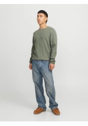 Ανδρικό Πλεκτό Βαμβακερό Jack & Jones Jjecooper Knit Crew Neck Noos 12258407 Iceberg Green