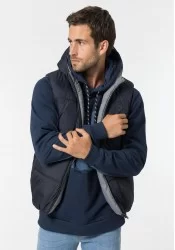 Ανδρικό Αμάνικο Μπουφάν Puffer Δύο Όψεων Tiffosi 10045792-790 Μπλε