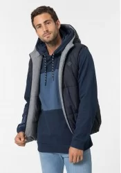 Ανδρικό Αμάνικο Μπουφάν Puffer Δύο Όψεων Tiffosi 10045792-790 Μπλε