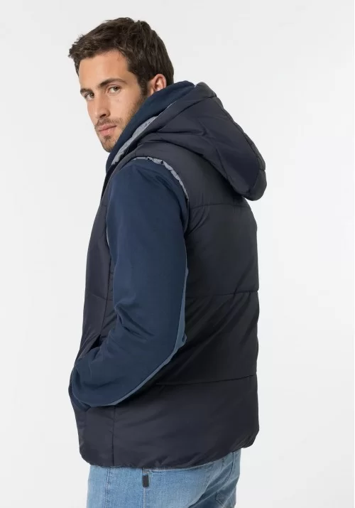 Ανδρικό Αμάνικο Μπουφάν Puffer Δύο Όψεων Tiffosi 10045792-790 Μπλε