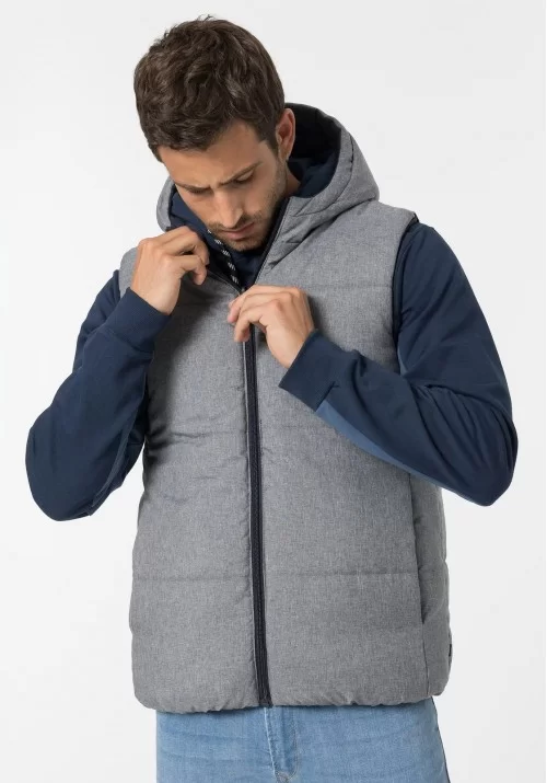 Ανδρικό Αμάνικο Μπουφάν Puffer Δύο Όψεων Tiffosi 10045792-790 Μπλε
