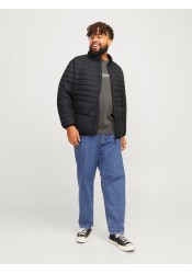 Ανδρικό Μπουφάν Plus Size Jack & Jones Jjestate Packable Puffer Jacket 12258998 Μαύρο