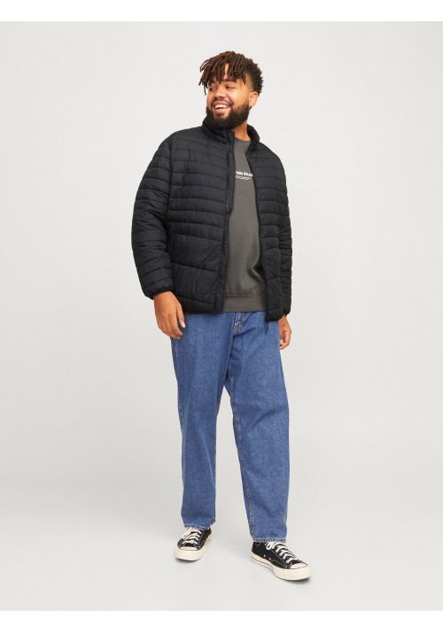 Ανδρικό Μπουφάν Plus Size Jack & Jones Jjestate Packable Puffer Jacket 12258998 Μαύρο