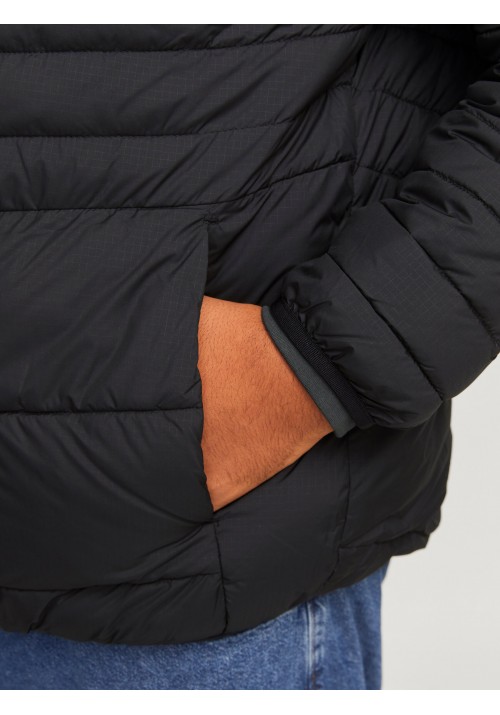 Ανδρικό Μπουφάν Plus Size Jack & Jones Jjestate Packable Puffer Jacket 12258998 Μαύρο