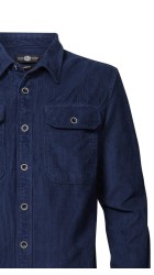 Ανδρικό Overshirt Petrol Κοτλέ M-3030-SIL423  Μπλε