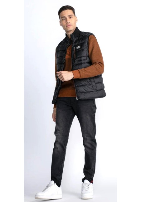 Ανδρικό Αμάνικο Μπουφάν  Petrol M-3030-Wst107-9091 Puffer Μαύρο