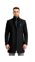 Ανδρικό Παλτό Boston 412 Mao 5221-3 Μαύρο
