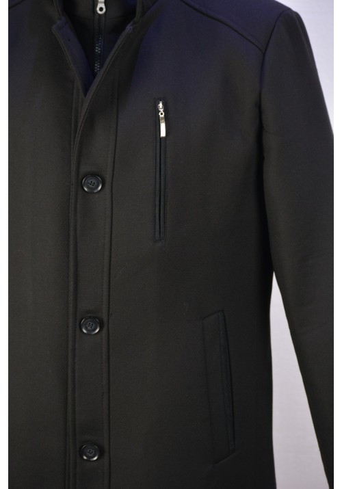 Ανδρικό Παλτό Boston 412 Mao 5221-3 Μαύρο