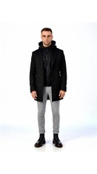 Ανδρικό Παλτό Boston Hooded Coat 5223-9  Μαύρο